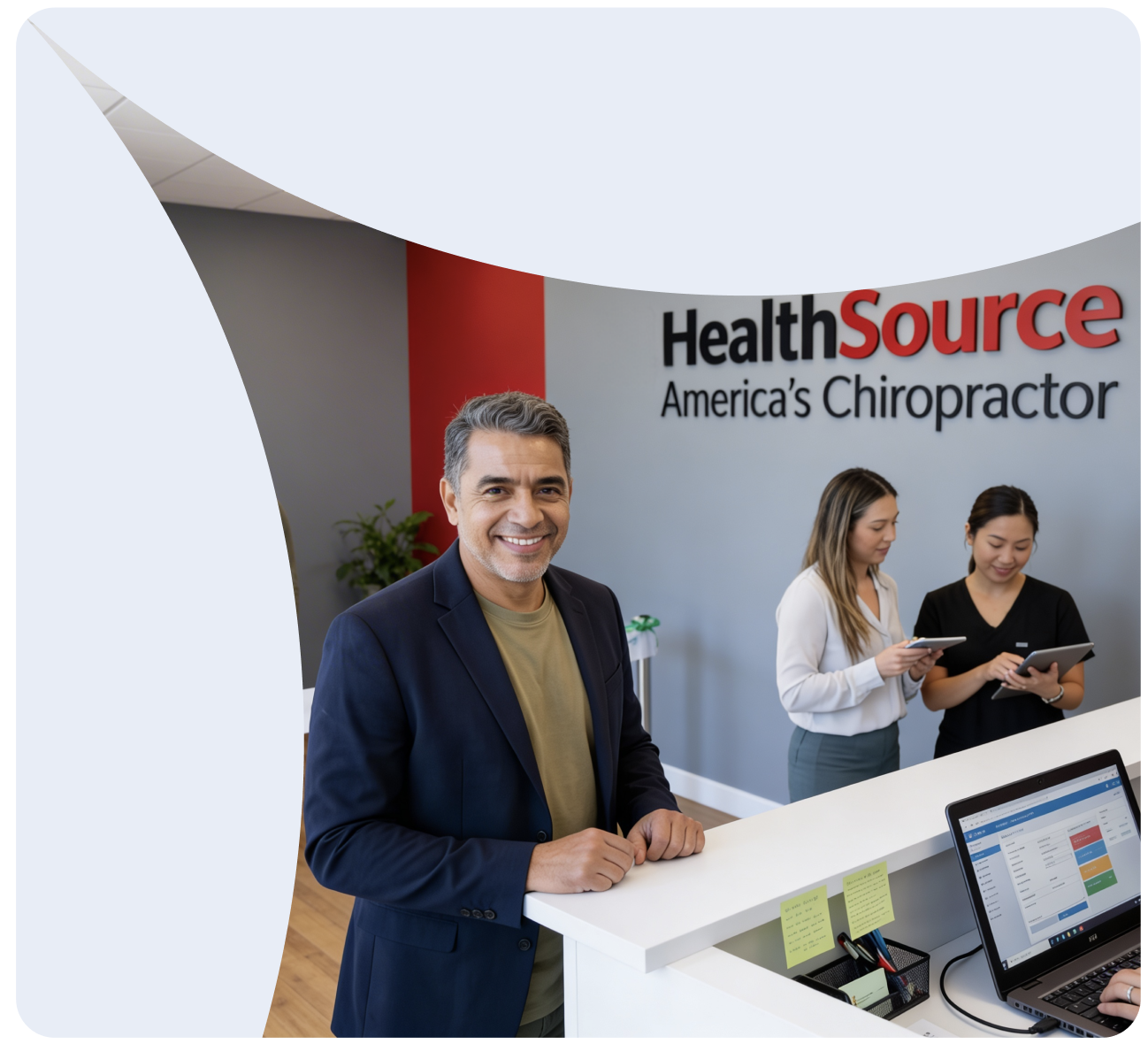 HealthSource clinic interior with staff